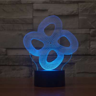 Wholesale Acrylic Night light Battery wireless control Night light3D Pattern led small night light for children